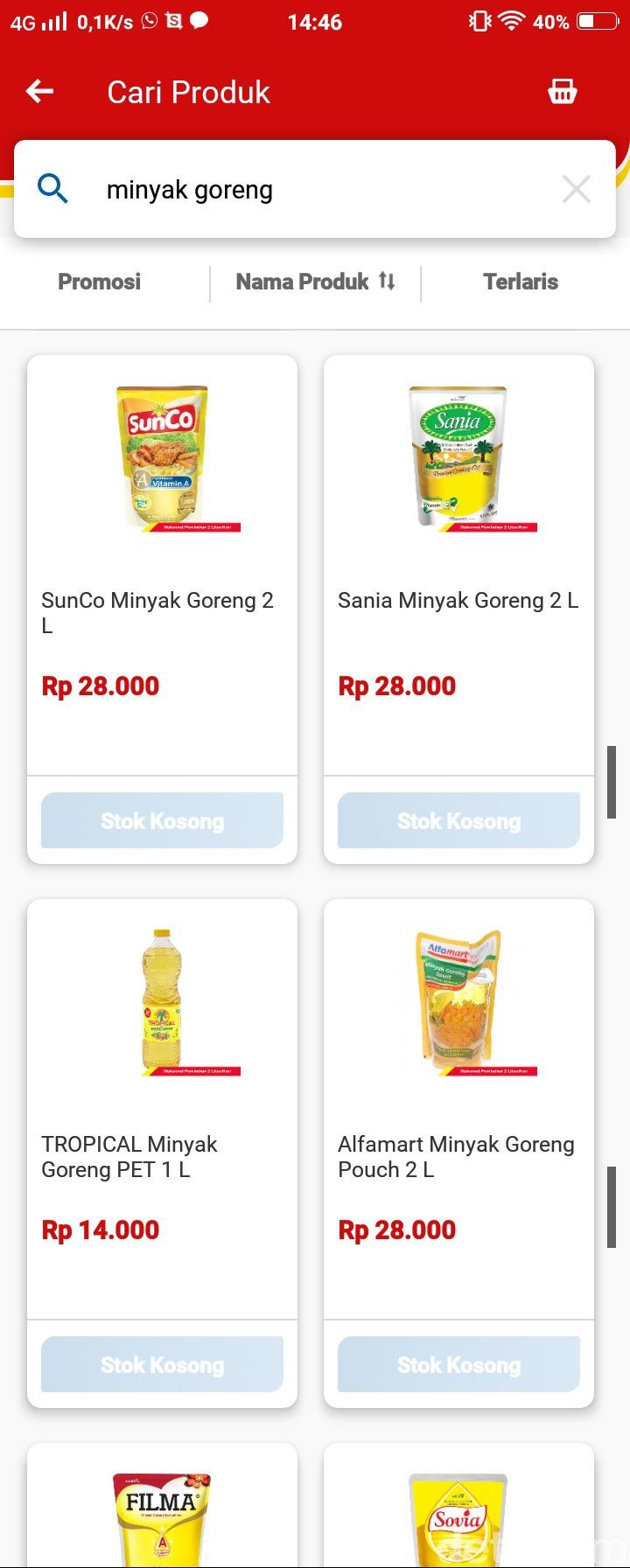 Minyak Goreng Murah Langka