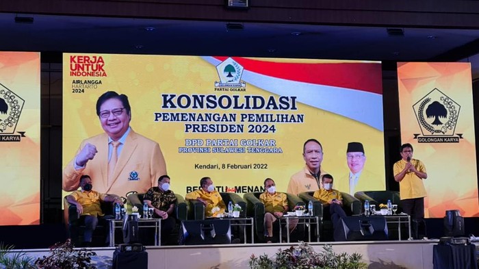 Partai Golkar menggelar konsolidasi pemenangan untuk pemilihan Presiden 2024. Konsolidasi ini digelar untuk mendorong kemenangan Ketum Golkar Airlangga Hartarto di Pilpres 2024 (Dok. Golkar)