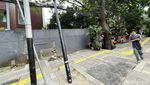 Bikin Khawatir, Ada Tiang Nyaris Roboh di Jalan Senopati Jakarta