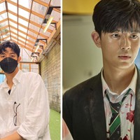 Lomon mencuri atensi sebagai pemeran Lee Soo Hyuk, siswa SMA yang populer dan atletis. Dalam keseharian, pemain drama Korea All of Us Are Dead itu terlihat kasual mengenakan kemeja oversized putih. Foto: dok Instagram lomon991111, dok Netflix