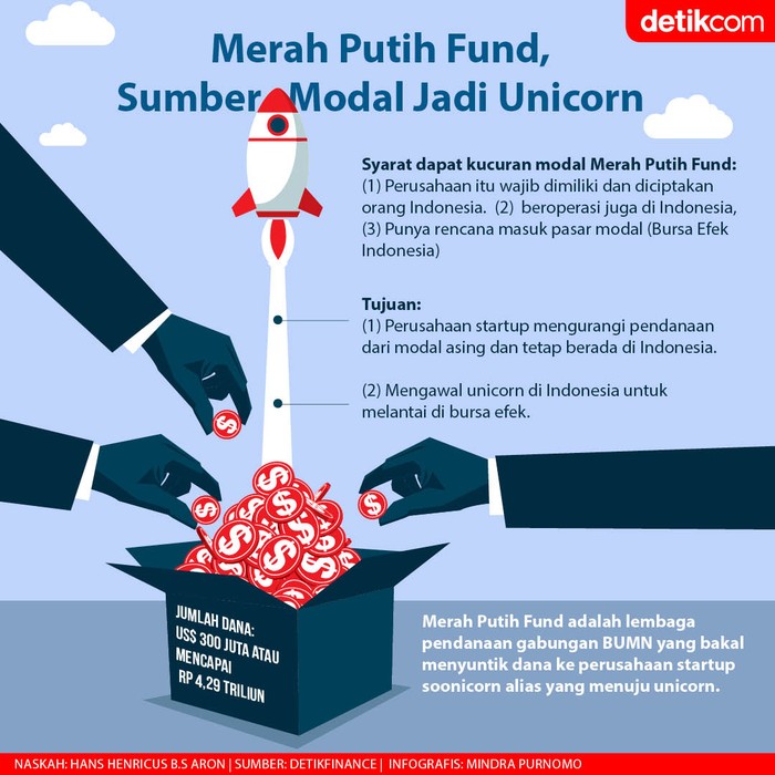 Infografis sumber modal buat jadi unicorn