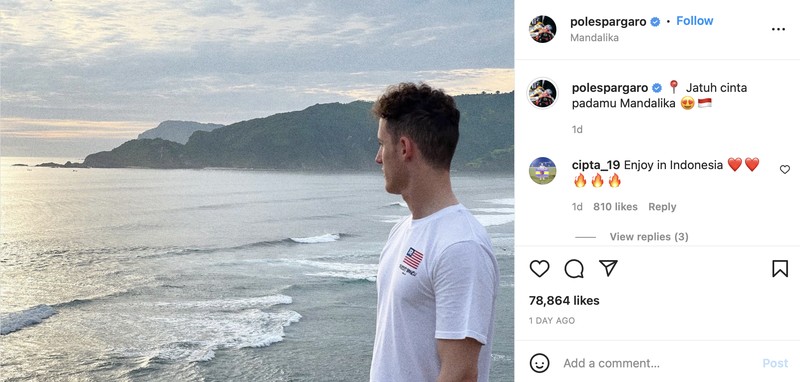 Rutinitas para pembalap MotoGP yang menjalani tes pramusim di Sirkuit Mandalika, Nusa Tenggara Barat.