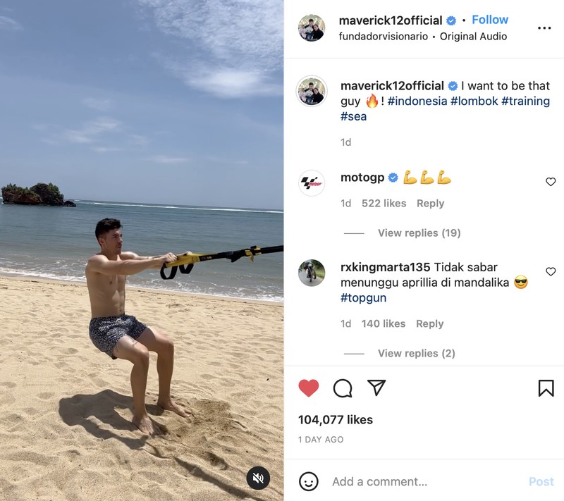 Rutinitas para pembalap MotoGP yang menjalani tes pramusim di Sirkuit Mandalika, Nusa Tenggara Barat.