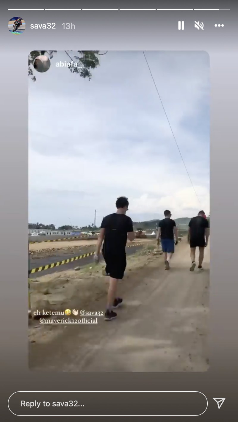 Rutinitas para pembalap MotoGP yang menjalani tes pramusim di Sirkuit Mandalika, Nusa Tenggara Barat.