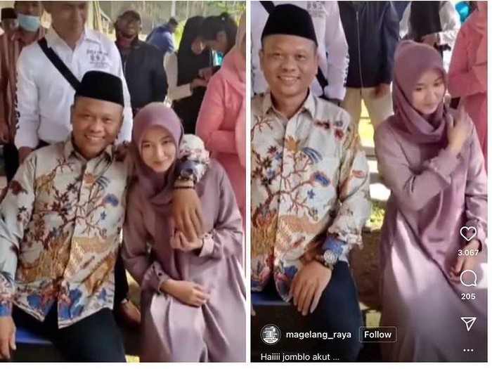 Pasangan beda usia viral di media sosial.