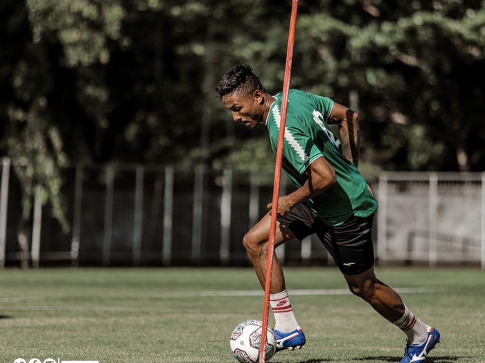 Penyerang PSS Sleman Wander Luiz.
