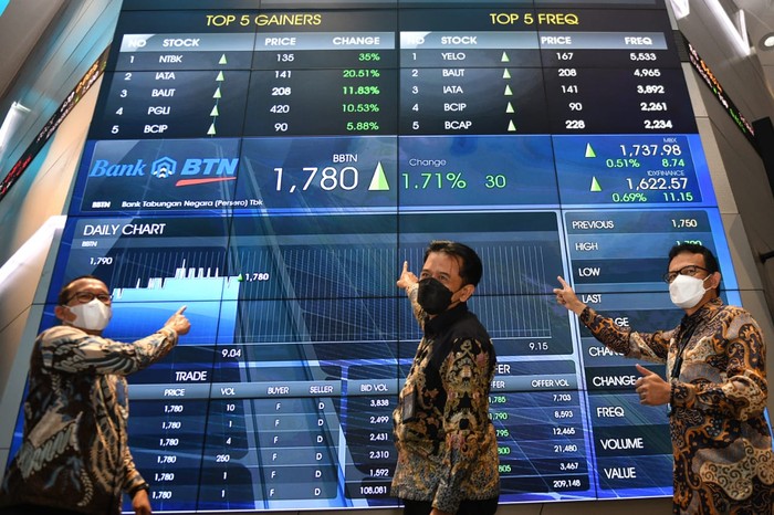 Saham BTN Menguat 3% di HUT ke 72 Saham Bank BTN (BBTN) dibuka menguat 2,57 persen menjadi Rp 1.795 per saham bertepatan juga dengan HUT ke 72 Bank BTN.