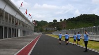 Begini suasana tes MotoGP 2022 di Pertamina Mandalika International Street Circuit, Lombok Tengah, NTB.
