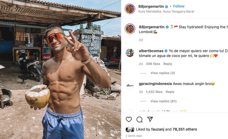 Postingan Pebalap MotoGP Paling Banyak Like