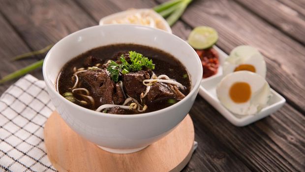 Rawon. traditional Indonesian beef black soup culinary