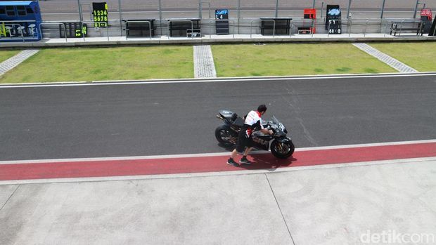 Sirkuit Mandalika, tes hari pertama MotoGP Mandalika, Jumat (11/2/2022).