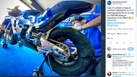 Kru di paddock Suzuki dengan teliti membersihkan motor balap yang ditunggangi Alex Rins dan Joan Mir itu. (Foto: screenshot Twitter @suzukimotogp)