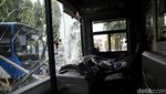 Begini Kondisi Bus TransJakarta Usai Tabrak Pembatas Jalan di Jaktim