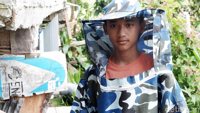 Bocah Sukabumi Ini Sukses Budidaya Lebah Itama Nevan Daniel (13) asal Sukabumi ini lebih memilih budidaya lebah ketimbang bermain gadget seperti teman sebayanya. Saat ini dia sudah membudidayakan kurang lebih 30 koloni lebah itama.