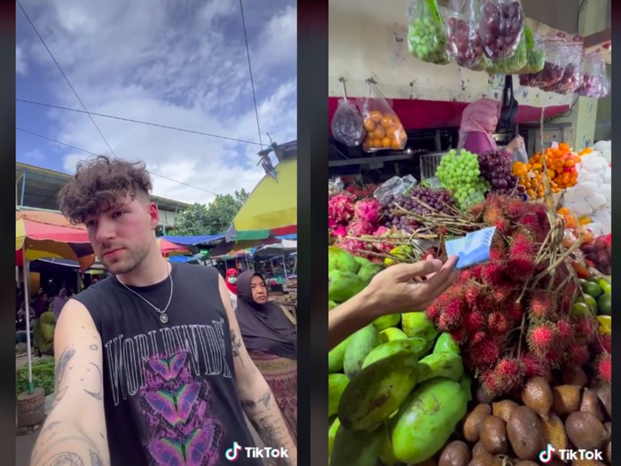 Bule Jerman beli rambutan