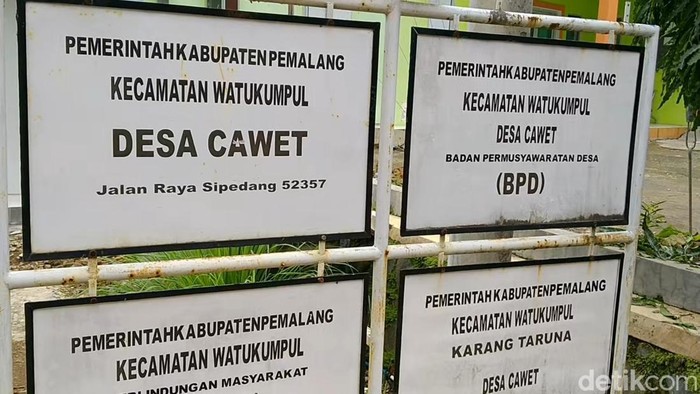 Desa Cawet di Kecamatan Watukumpul