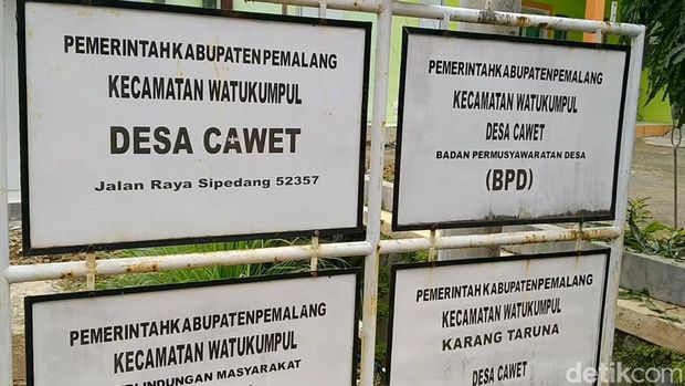 Desa Cawet di Kecamatan Watukumpul