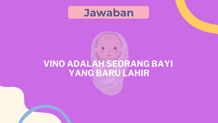 Ternyata Vino adalah bayi yang baru lahir, pantas harus digendong.