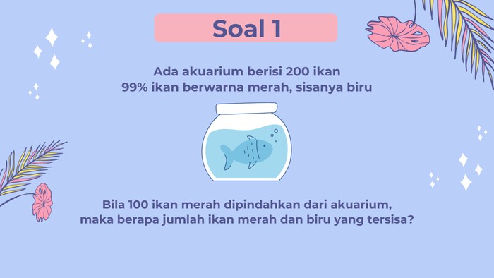 Soal cerita sederhana ini bisa dikerjakan oleh anak-anak. Orang dewasa jangan mau kalah.