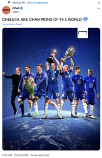Chelsea baru saja menjuarai Piala Dunia Antarklub hingga linimasa dipenuhi fans London Biru.