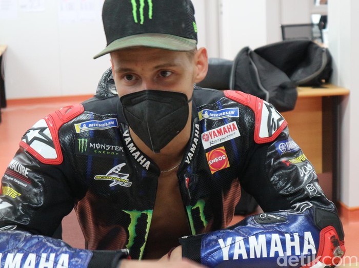 Fabio Quartararo usai tes pramusim MotoGP 2022 di Sirkuit Mandalika, Minggu (13/2) sore WITA.