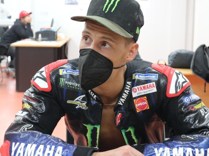Fabio Quartararo usai tes pramusim MotoGP 2022 di Sirkuit Mandalika, Minggu (13/2) sore WITA.