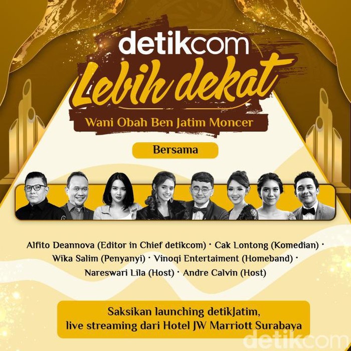 Rek ayo rek rame-rame bebarengan nonton launching detikjatim besok! Sebentar lagi detikcom akan hadir lebih dekat untukmu.