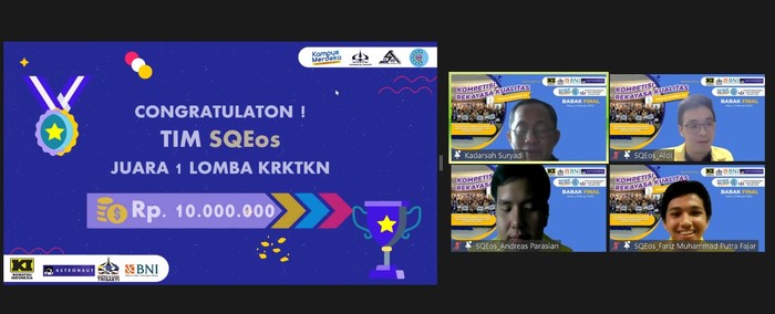 Dua tim mahasiswa asal UI berhasil meraih kejuaraan dalam ajang Kompetisi Rekayasa Kualitas Tingkat Nasional (KRKTN) ke-8.