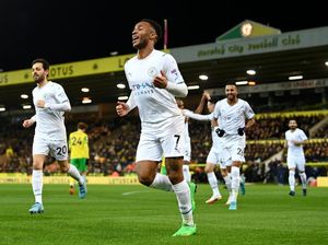Sterling Hat-trick, Man City Menang Telak Atas Norwich