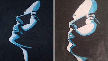 Lukisan yang ditawarkan vs diterima. Foto: Reddit