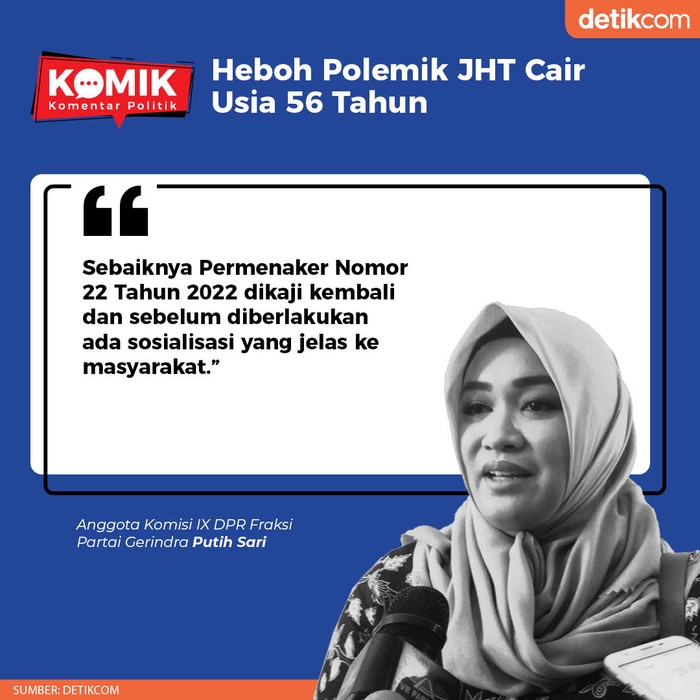 Heboh Polemik JHT Cair Usia 56 Tahun (Tim Infografis: Mindra Purnomo)