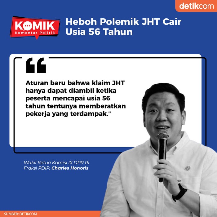 Heboh Polemik JHT Cair Usia 56 Tahun (Tim Infografis: Mindra Purnomo) Heboh Polemik JHT Cair Usia 56 Tahun (Tim Infografis: Mindra Purnomo)