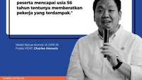 Sementara itu, Wakil Ketua Komisi IX DPR RI Fraksi PDIP, Charles Honoris menilai aturan ini memberatkan rakyat. (Tim Infografis: Mindra Purnomo)