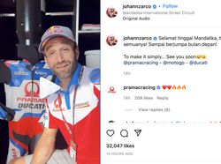 Rider MotoGP Kompak di IG: Bye-bye Indonesia, Terima Kasih