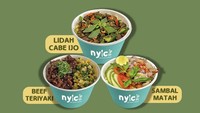 Nyicipss adalah gerai rice bowl franchise yang cukup populer. Mereka menawarkan rice bowl mulai dari Rp 30 ribuan dengan lauk butter sauce chicken, sambalado chicken, salted egg chicken, teriyaki chicken, hingga sweet & sour chicken. Foto: nyicipss.id