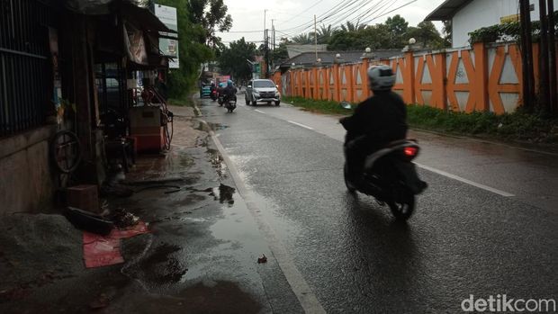 Lokasi Aipda Edi dibegal (Fakhri Fadlurrohman/detikcom)