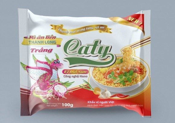 Mie instan dari buah naga yang unik di Vietnam