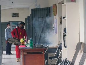 Napi Terjangkit DBD, Dinas Tulungagung Fogging Ruangan Lapas