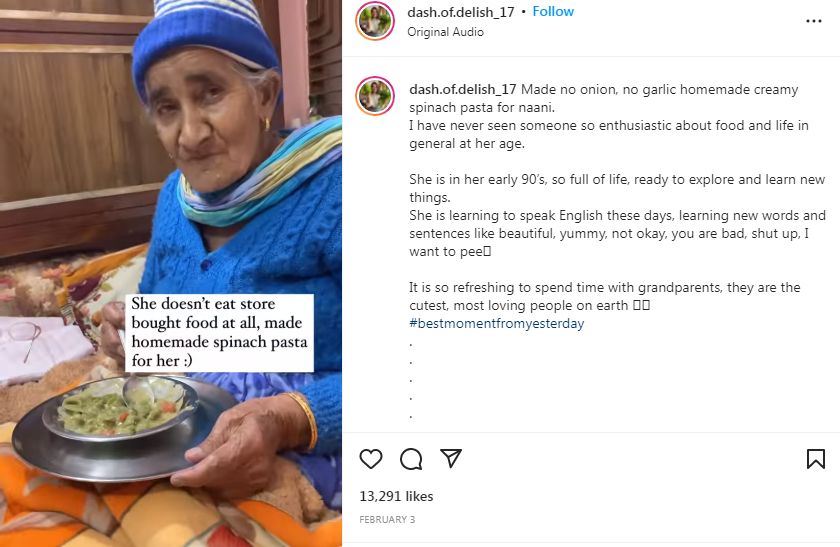 Nenek Cicip Pasta Pertama Kali