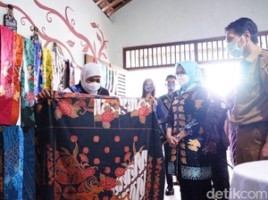 Khofifah Siapkan Desa Devisa di Sentra Batik Kabupaten Madiun