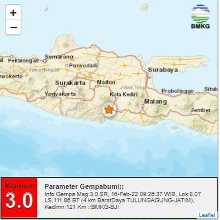 gempa Tulungagung 3.0