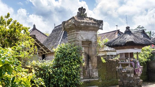 Fence of cultural heritage houses in the traditional village of Penglipuran