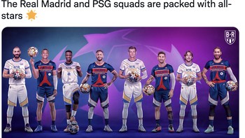 Pertarungan antara PSG dan Real Madrid benar-benar menyuguhkan begitu banyak pemain bintang. Foto: Twitter