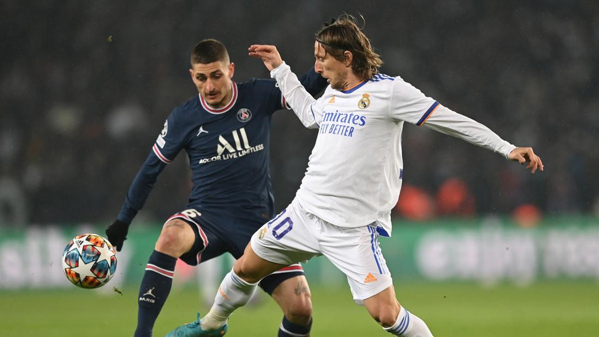 Paris Saint-Germain vs Real Madrid tanpa gol di babak pertama. (Foto: Getty Images/Shaun Botterill)