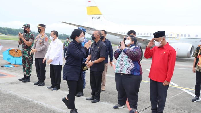 Puan saat tiba di Kaltim untuk mengecek IKN (dok. Istimewa)