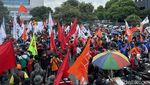 Geruduk Kemenaker, Buruh Tolak Aturan JHT