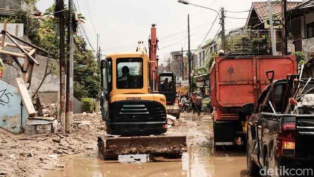 Banjir di Pondok Gede Permai Bekasi Surut