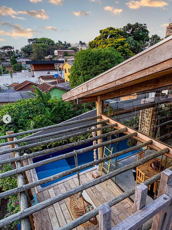 Panorama area sekitar jika dilihat dari atas rumah. (Foto: Instagram/Terra e Tuma Arq)