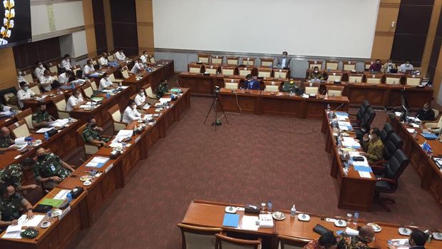 Rapat Komisi I DPR dengan Kemhan dan TNI, Kamis (17/2/2022).