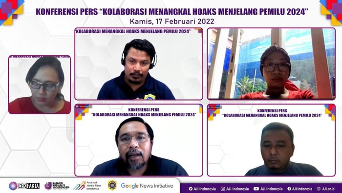 Konpers cekfakta.com dengan tema Kolaborasi Menangkal Hoaks Menjelang Pemilu 2024